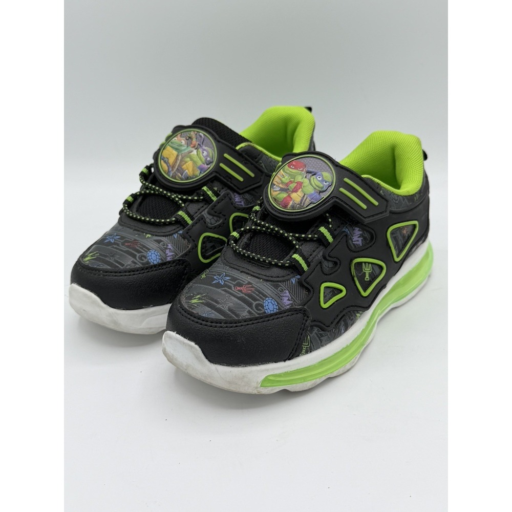 Teenage Mutant Ninja Turtles Kid' Light-Up Sneakers TMNT On/Off Button Size 12